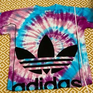 Adidas Tie-Dyed Oversized Tee Womens M